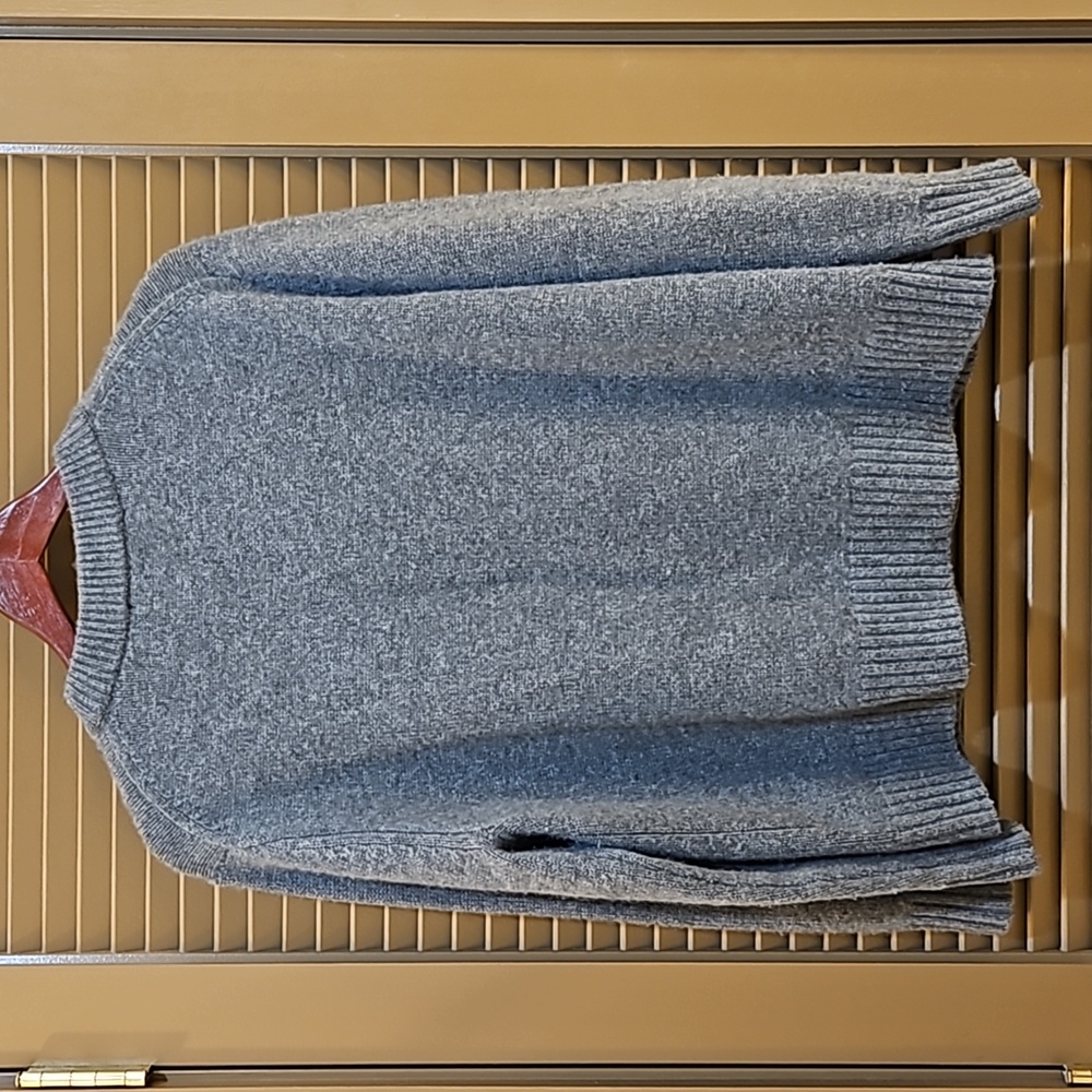 Jenni Kayne Cashmere Oversized Sweater in Thunder Gray Crewneck Medium/Small - Picture 11 of 12